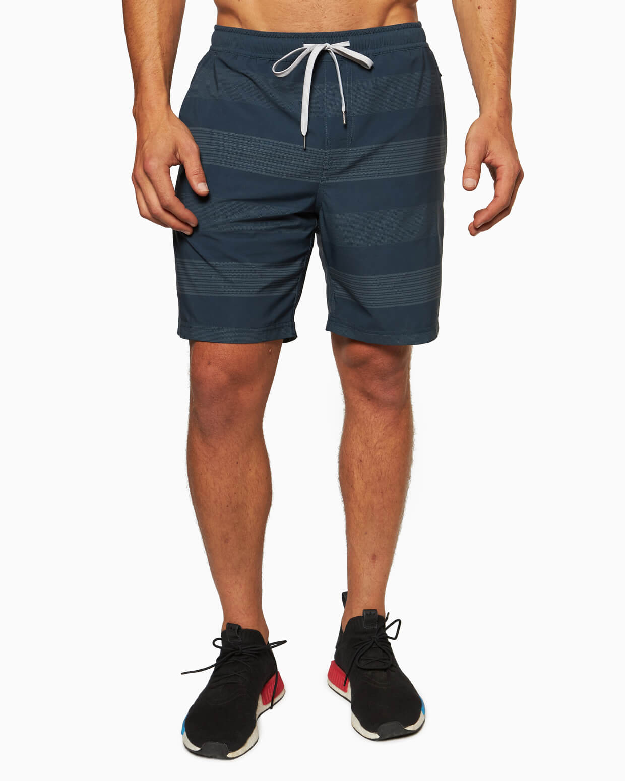 Avalon | Athletic Short NAVY FEED STRIPE front