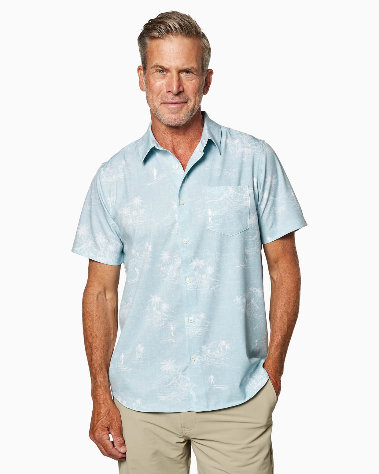 Golden State Stretch Woven | Blue Scenic