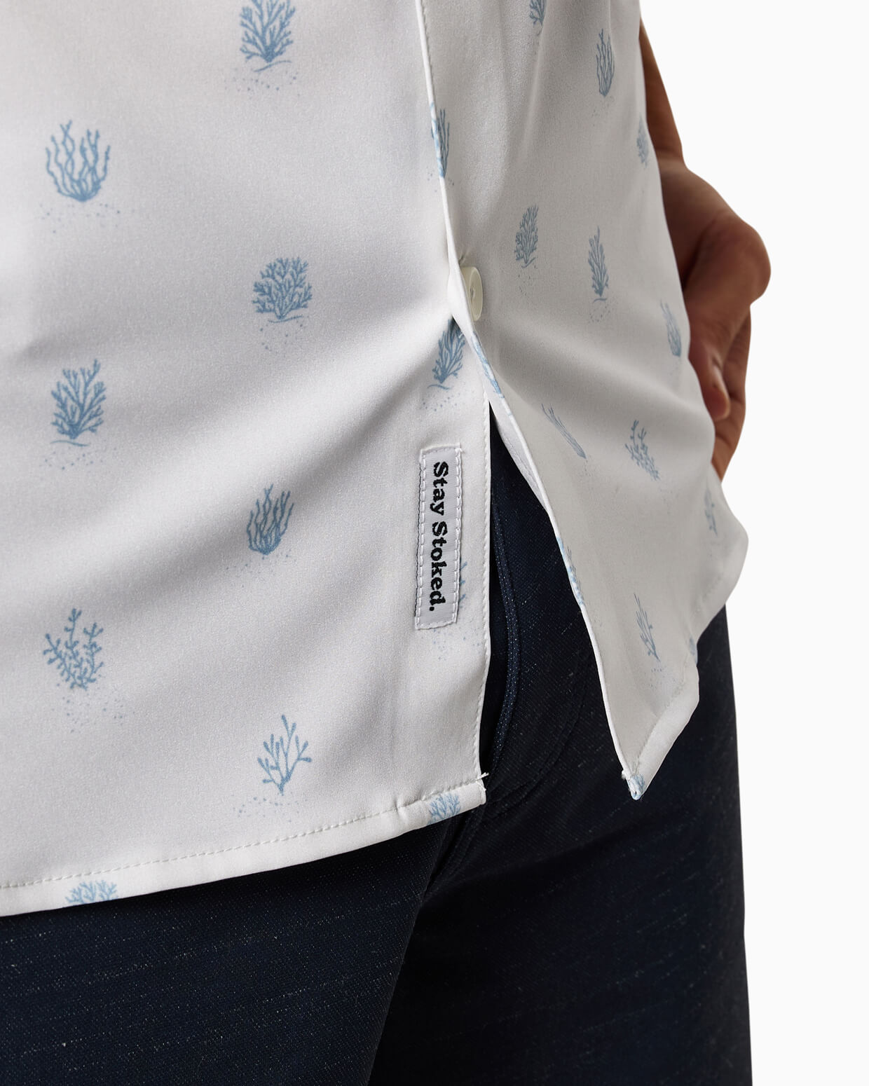 Golden State Stretch Woven | White Coral