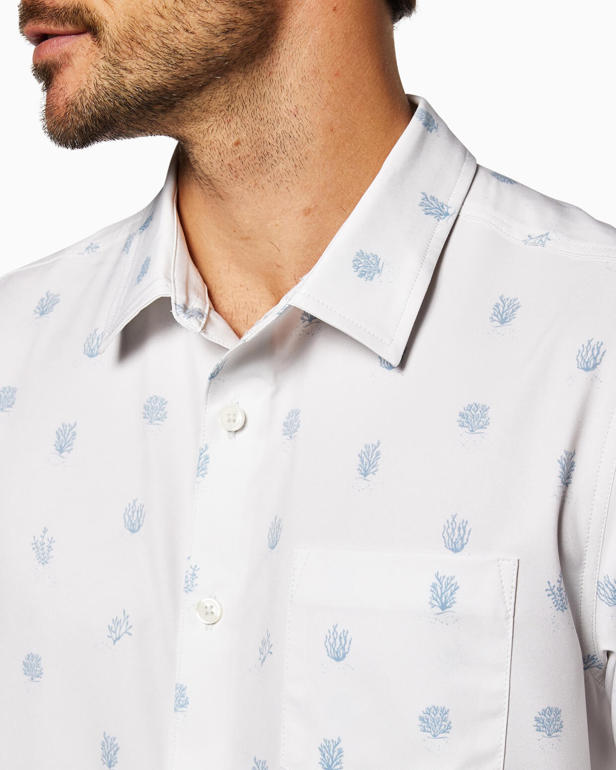 Golden State Stretch Woven | White Coral