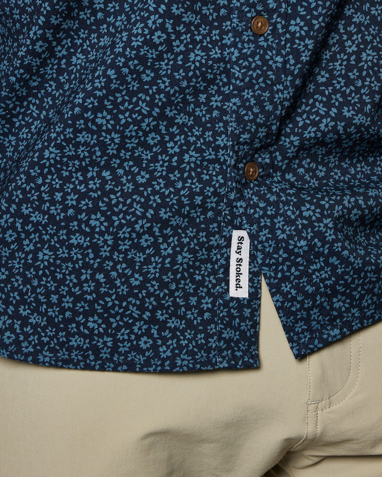 Coastline Woven | Navy Micro Floral