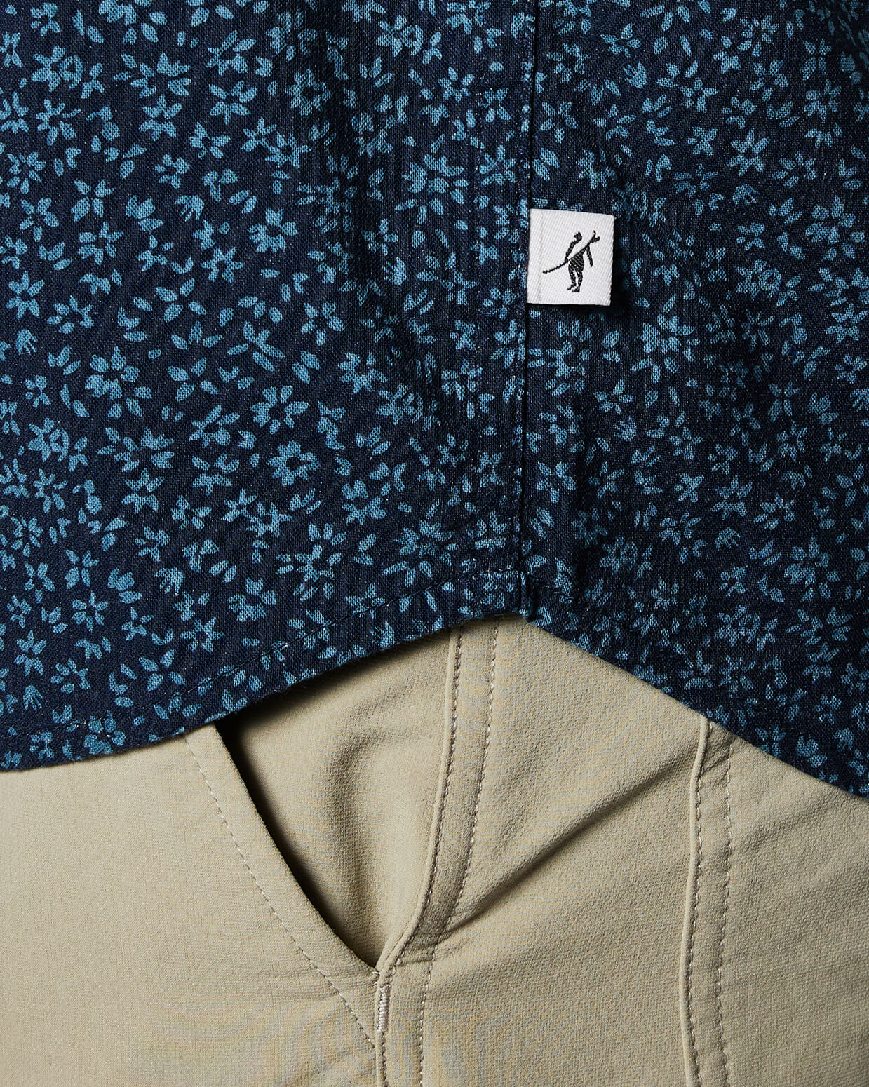 Coastline Woven | Navy Micro Floral