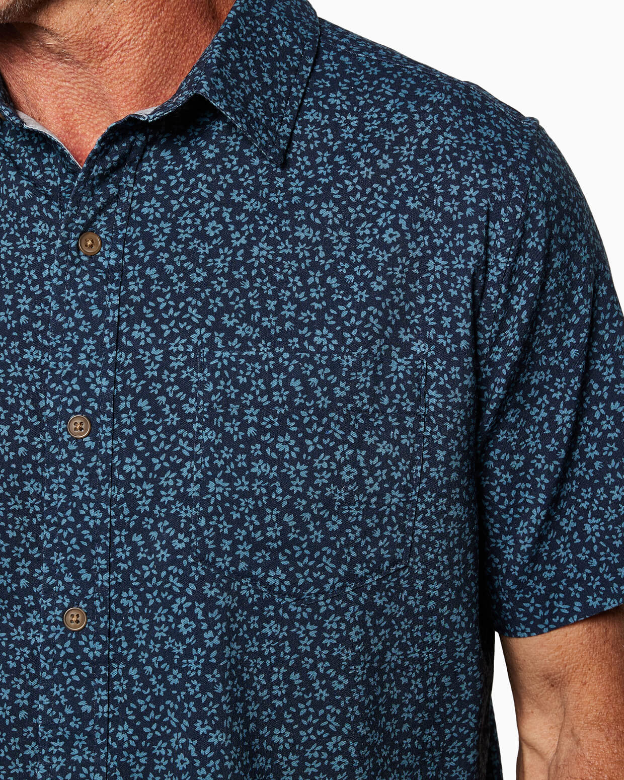Coastline Woven | Navy Micro Floral