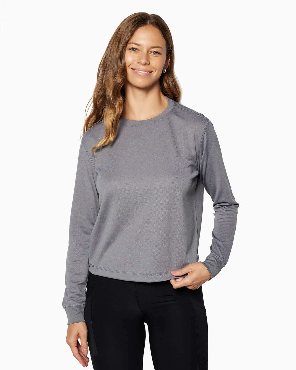 Sea-Tec Performance Crew | Women's HEATHER GREY front