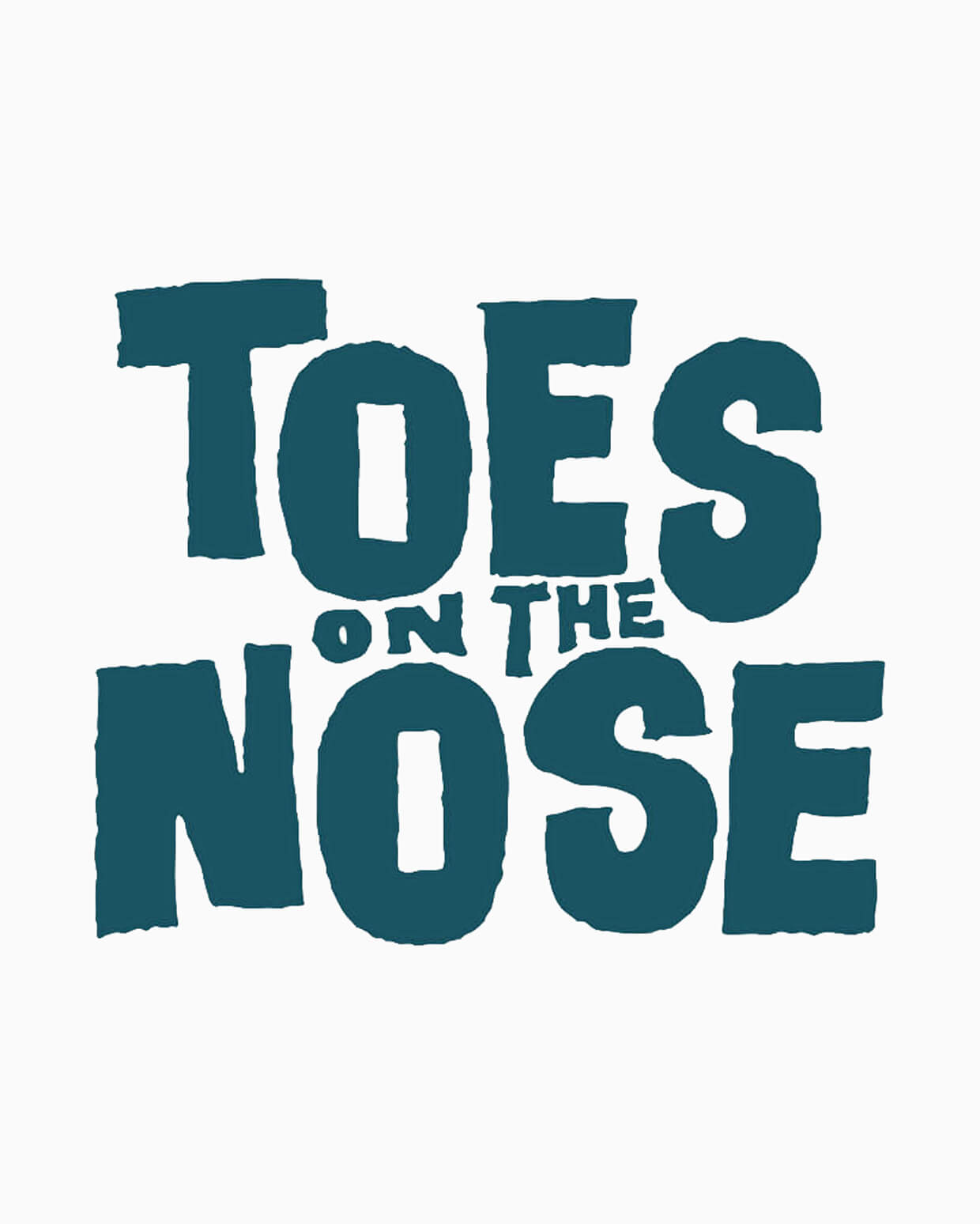 Toes On The Nose Stacked Logo Sticker Blue One Size