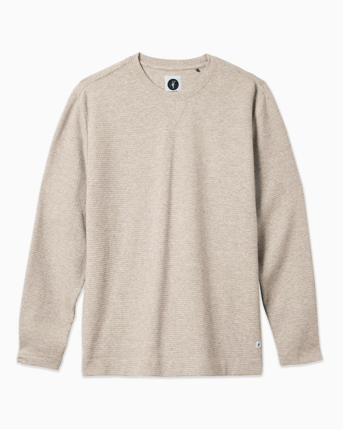 Beige long-sleeve shirt on a white background #color_light stone 