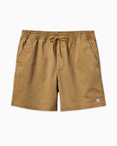Men's flint shorts from Toes on the Nose, displayed in a flat lay view showcasing the design. #color_flint