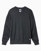 Men's charcoal sea wool sweater displayed on simple white background #color_charcoal
