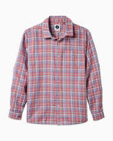 Men's rose button up shirt displayed on simple white background 
#color_faded rose