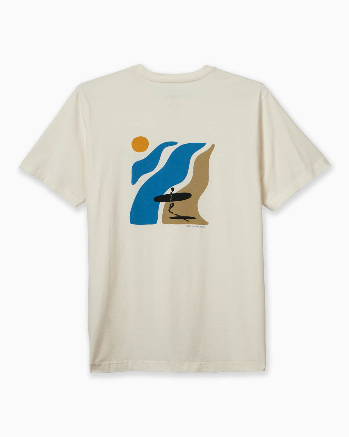Natural t-shirt with a sunset graphic design on a white background #color_natural 