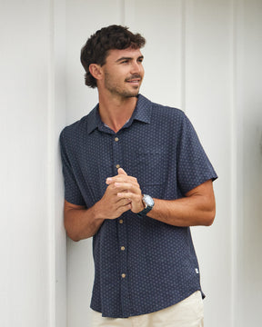 Coastline Woven | Navy Micro Mark