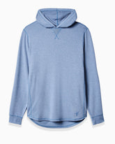 Men's ocean blue hoodie from Toes on the Nose, front view, against a neutral background. #color_ocean