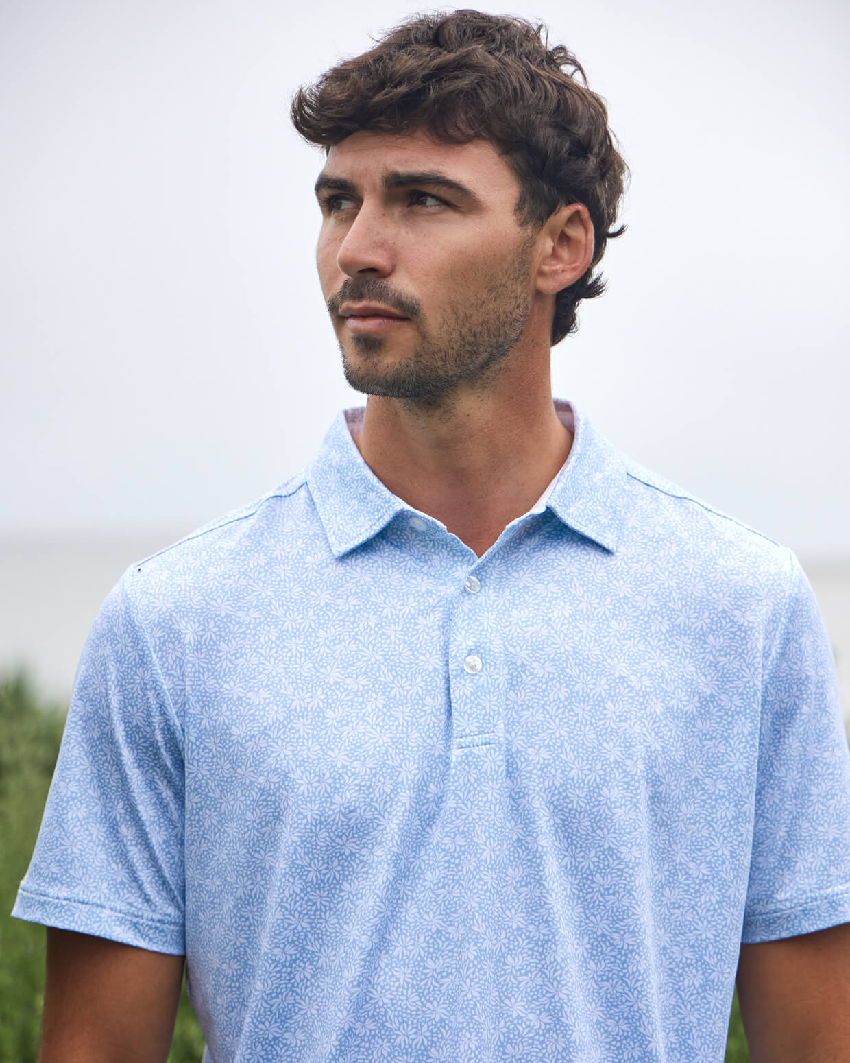 Clubhouse Polo | Sky Blue Floral