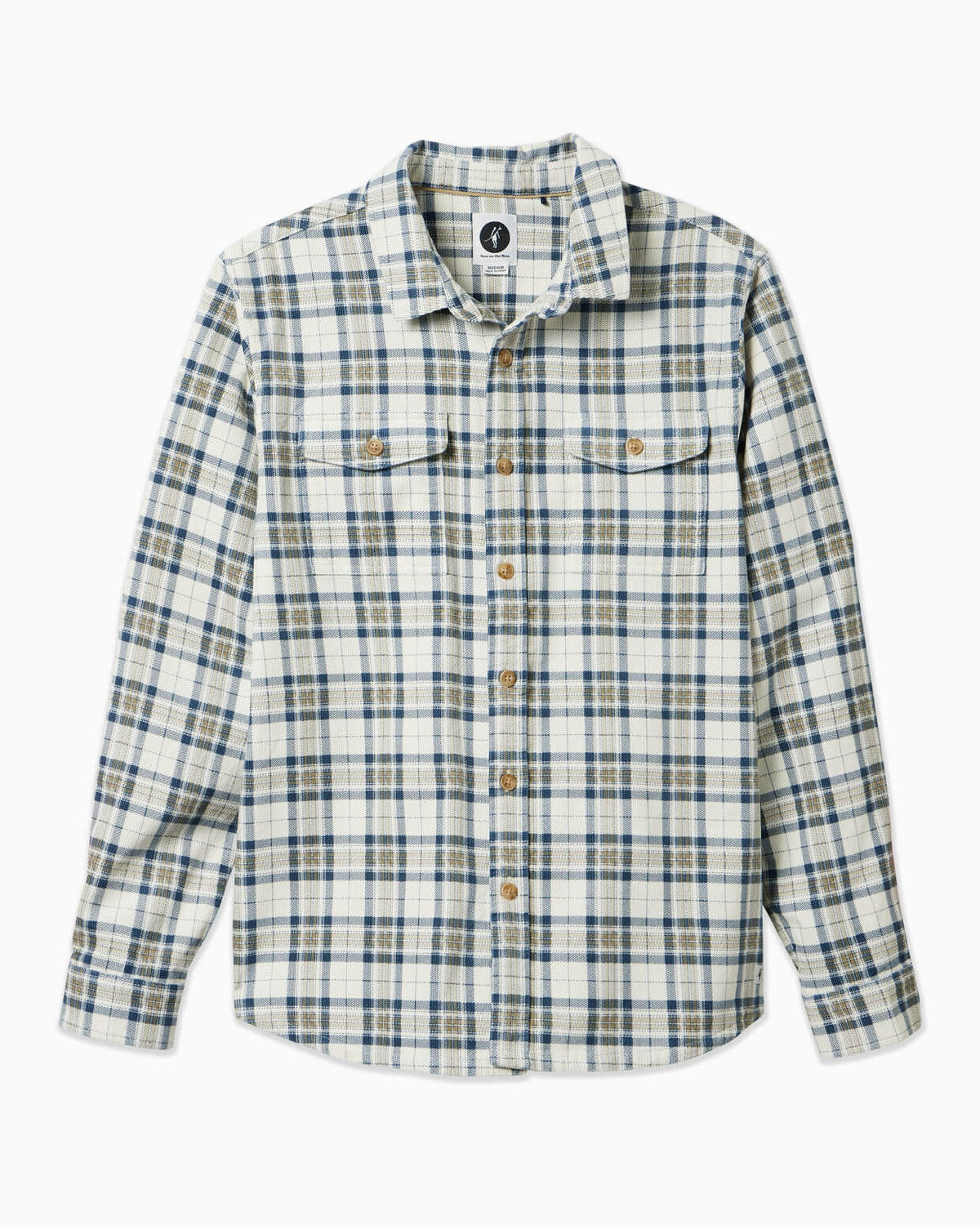 Men's vintage white plaid cord jacket displayed on simple white background #color_vintage white plaid