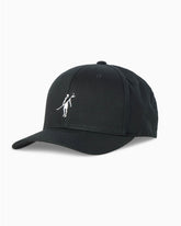 Black cap with mesh back and CSBR logo on a white background #color_black