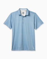 Blue polo shirt on a white background #color_harbor blue vine