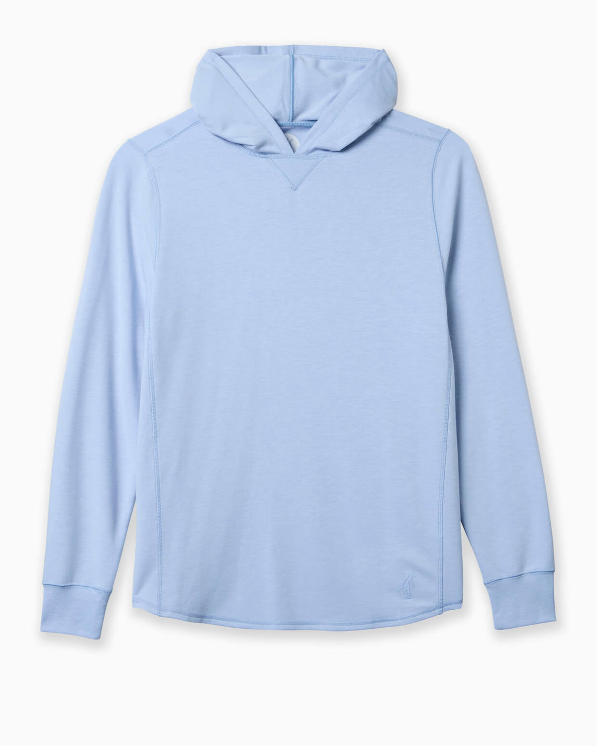 Light blue hoodie on a white background #color_sea blue
