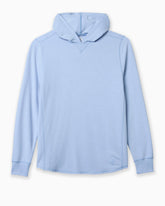 Light blue hoodie on a white background #color_sea blue