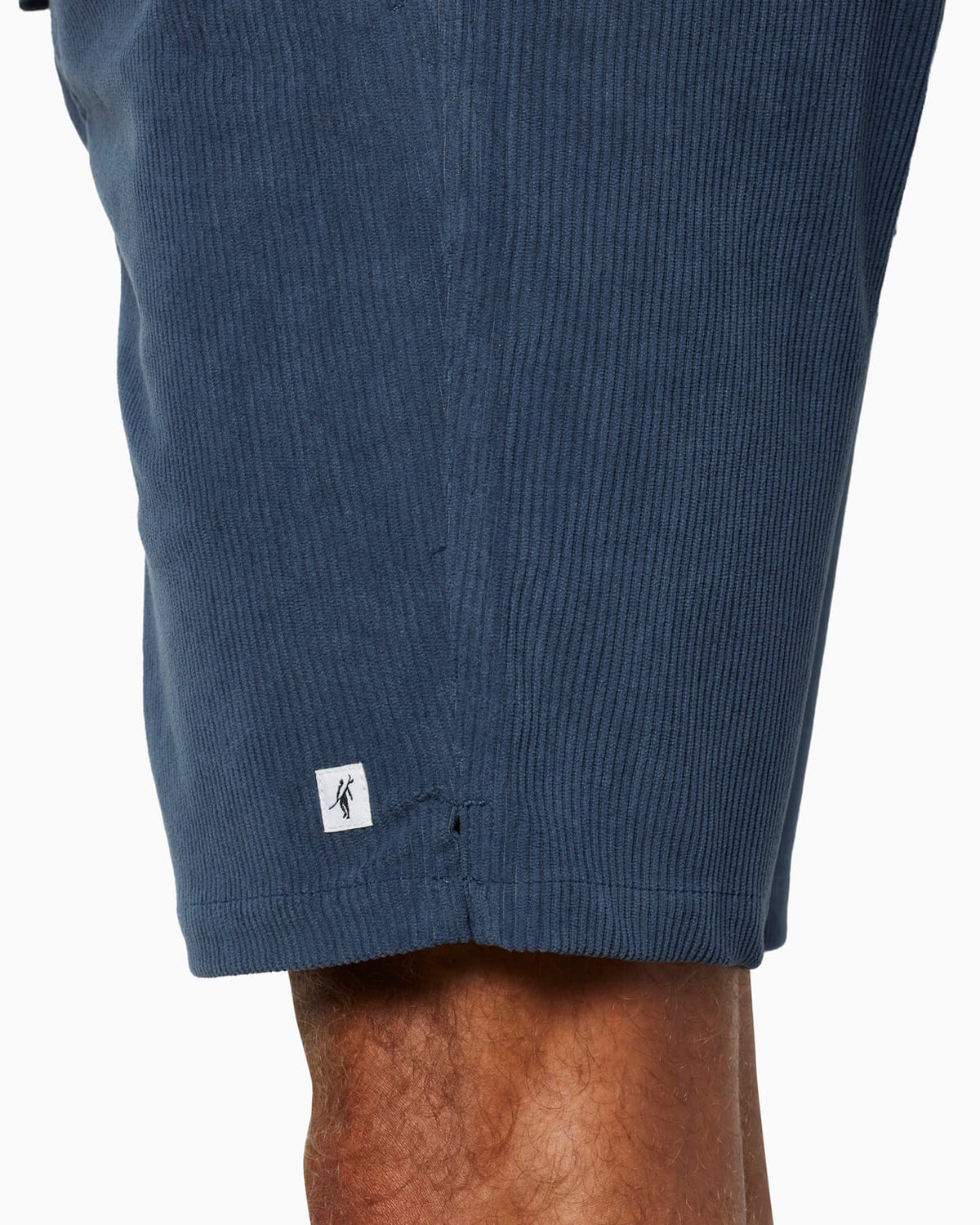 Navy blue shorts with a brand logo on a white background #color_navy cord