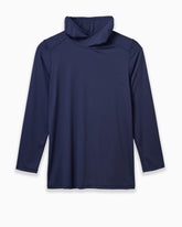 Navy blue sun protection hoodie on a white background #color_navy