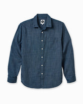 Blue checkered shirt on a white background #color_navy_breezeway