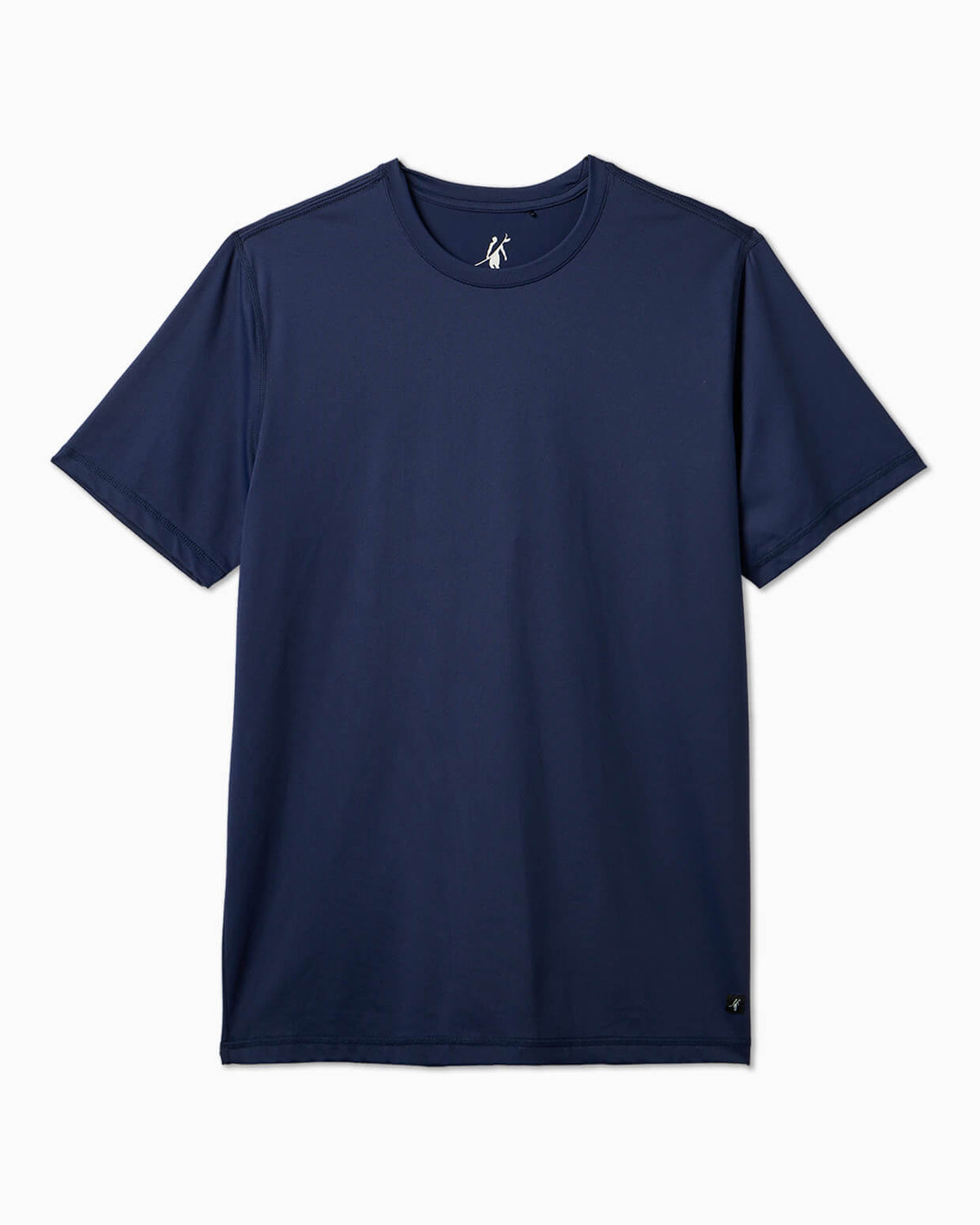Navy blue t-shirt on a white background #color_navy crew