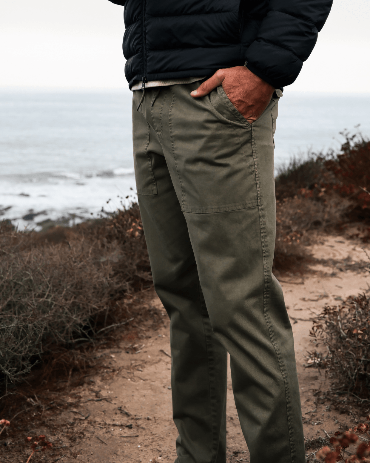 Alston | Garment Dyed Elastic Waist Pant