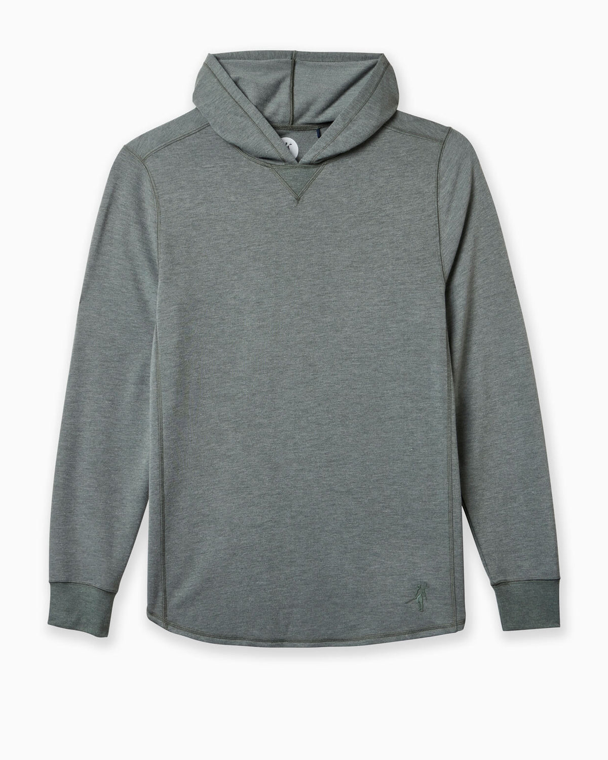 Gray hoodie on a white background #color_deep sage