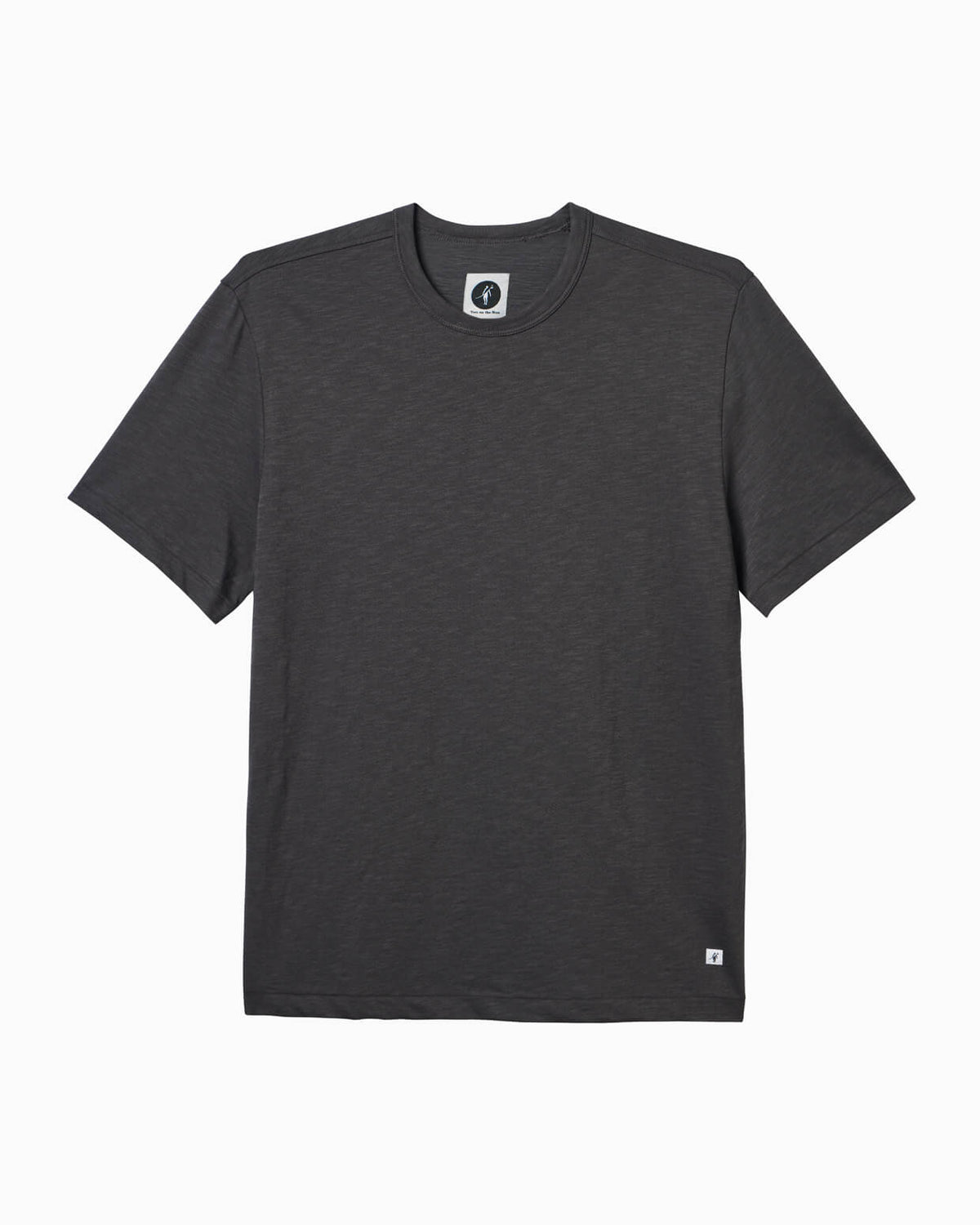 Black t-shirt on a white background  #color_smoke slub