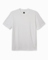 White t-shirt on a white background #color_washed white slub