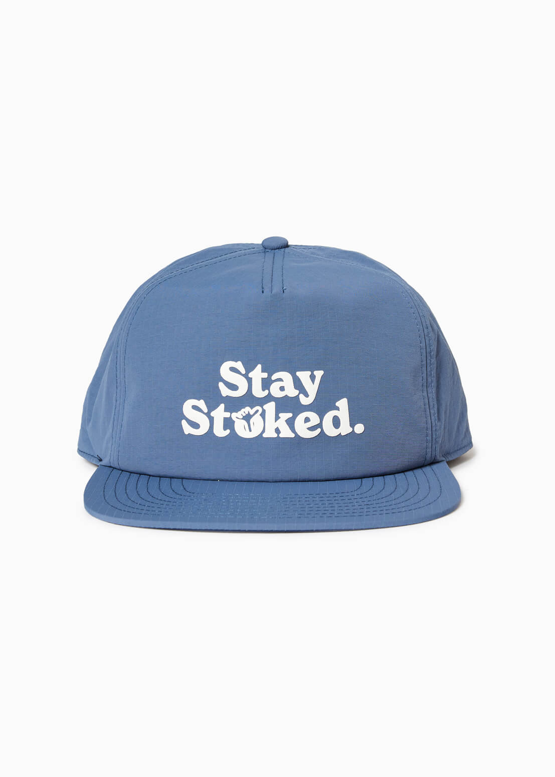 Stoked Shaka | 5 Panel Snapback Hat BLUE front #color_blue