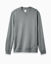 Growler | Long Sleeve Crew (Sea Silk) DARK HEATHER GREY flat #color_dark heather grey