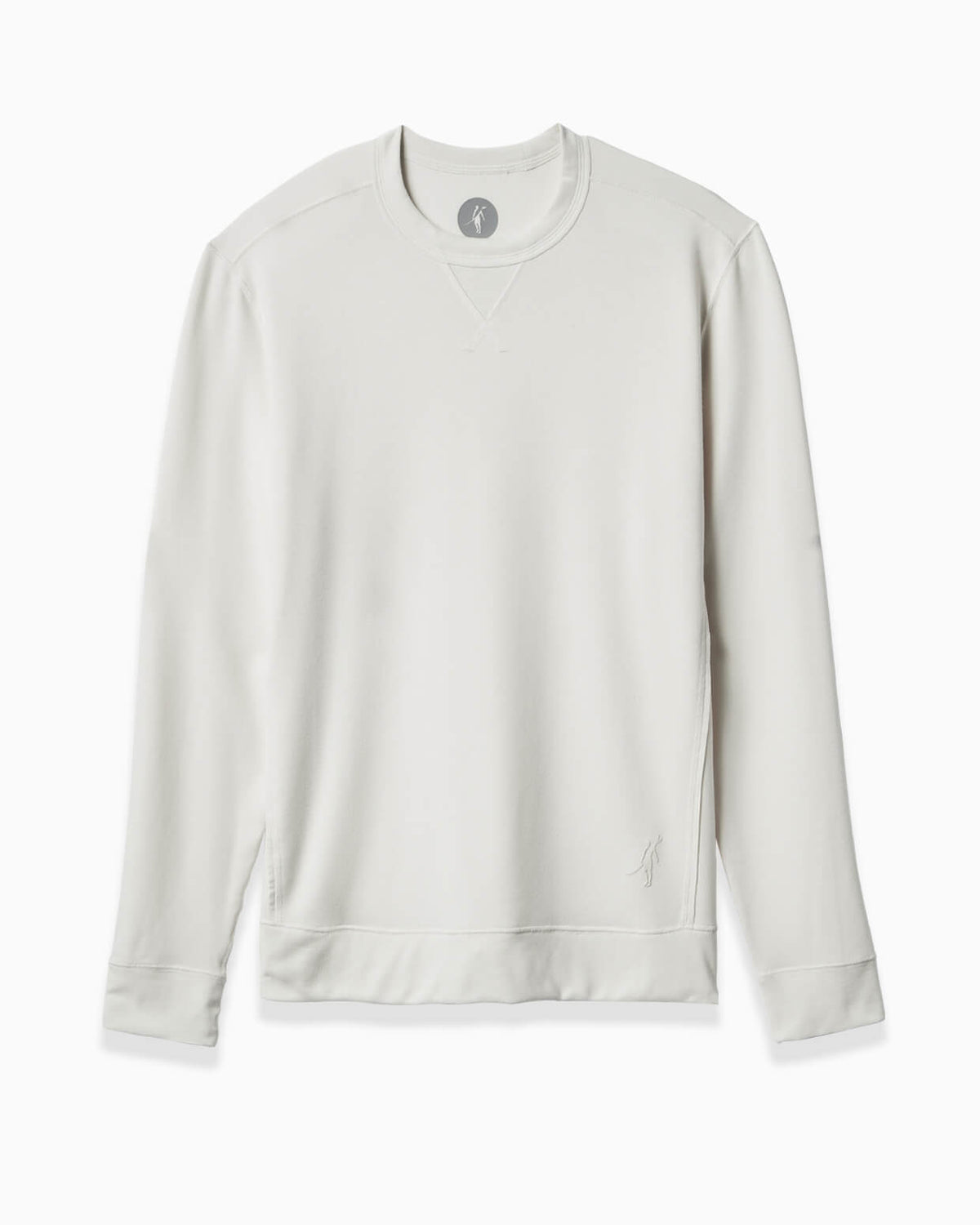 Growler | Long Sleeve Crew (Sea Silk) OYSTER front flat #color_oyster