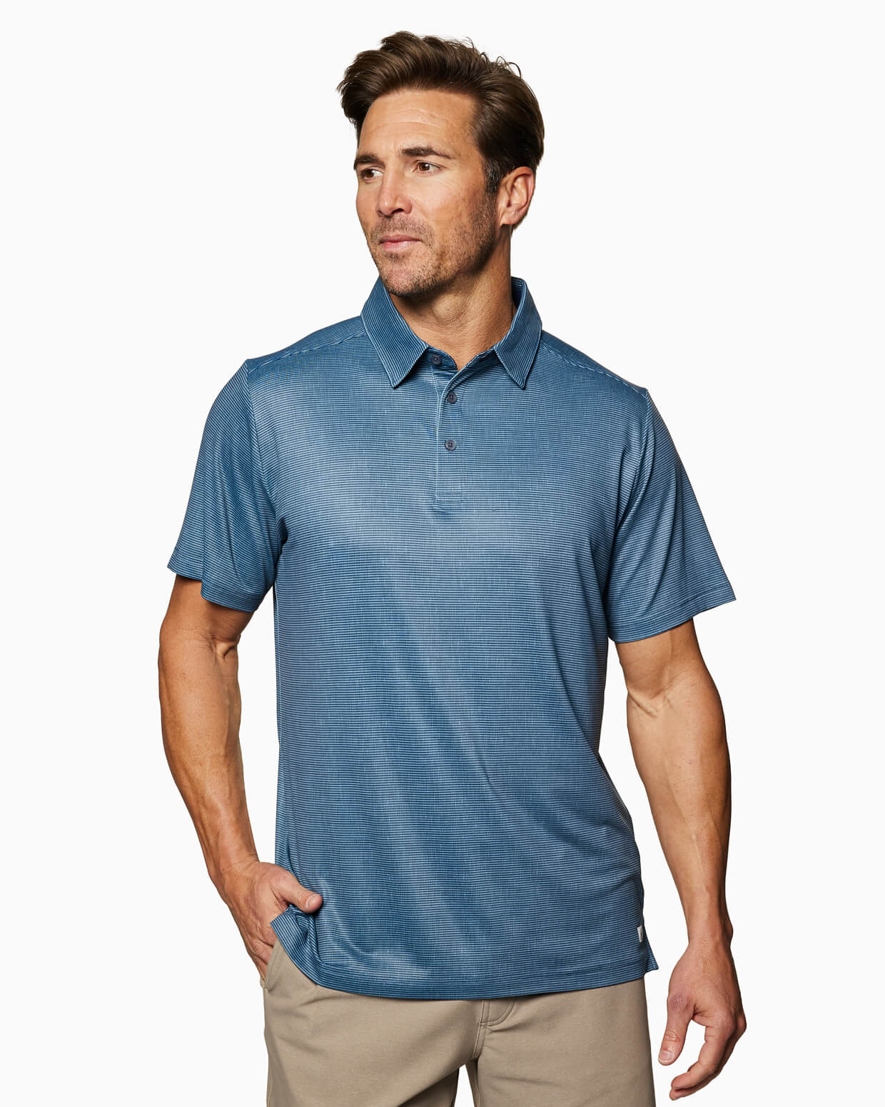 Clubhouse Polo | Navy Pinstripe