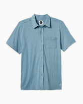 Havana | Cotton Button Up Sea FLAT #color_sea
