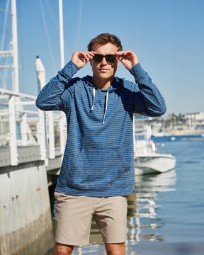 Topside Hoodie | Indigo Stripe