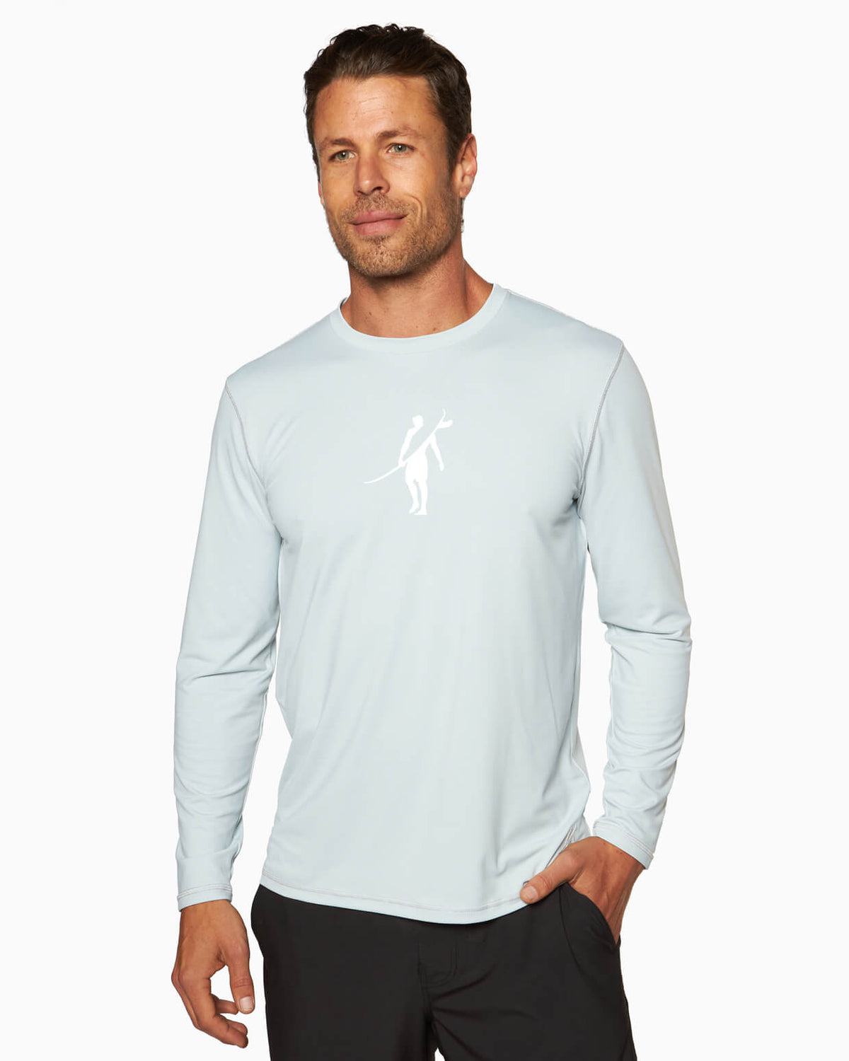 Dawn Patrol Element Guard | UPF 50+ Long Sleeve UV Protective Shirt front #color_light grey