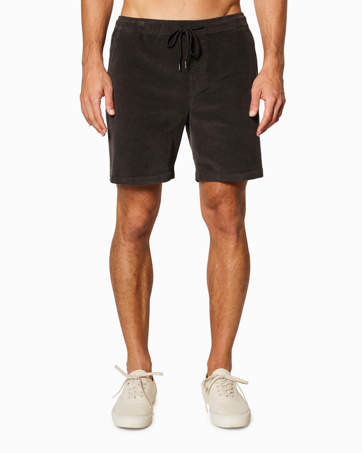Cabo | Corduroy Short CHARCOAL front #color_charcoal
