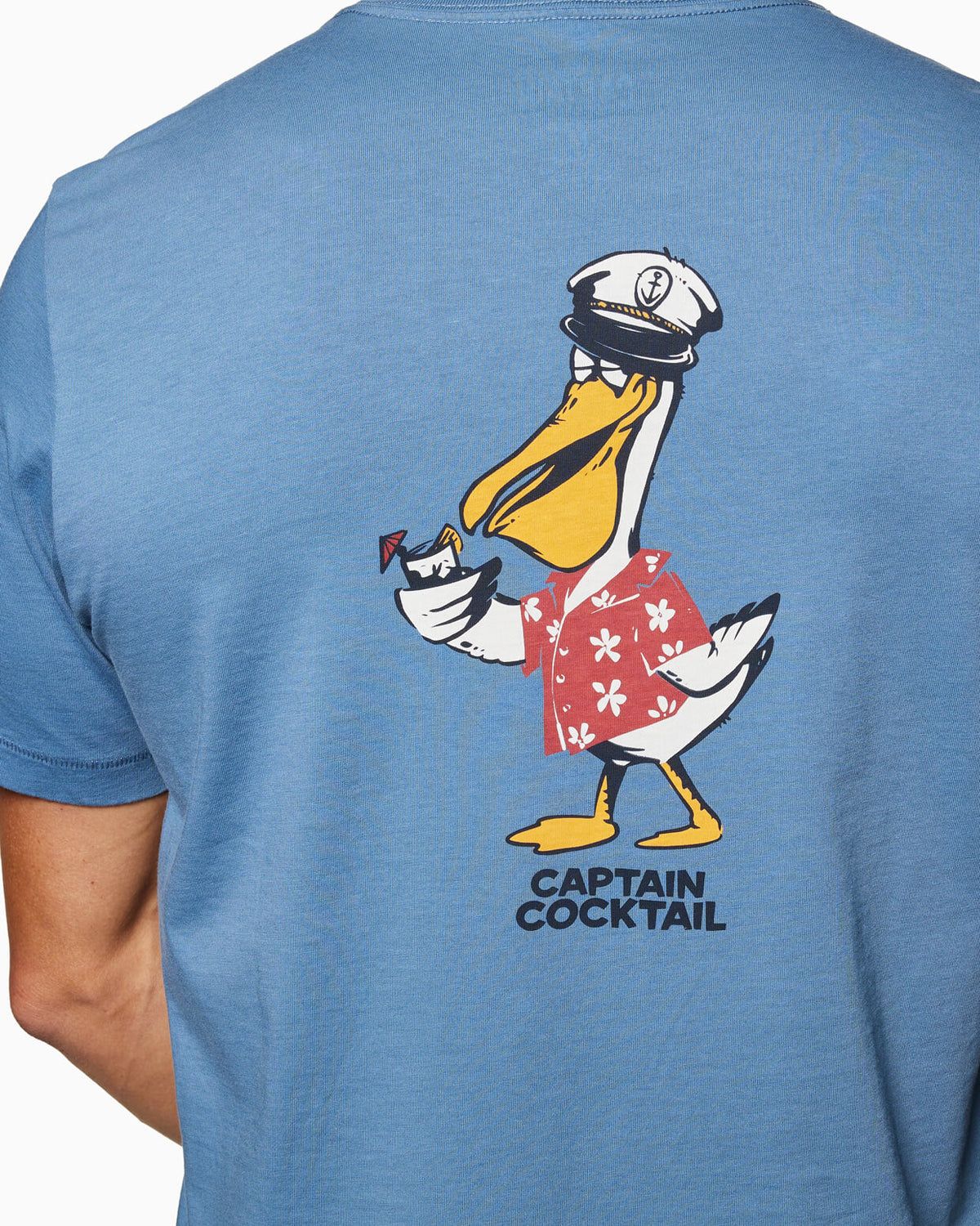Captain Cocktail | Short Sleeve T-shirt OCEAN detail #color_ocean
