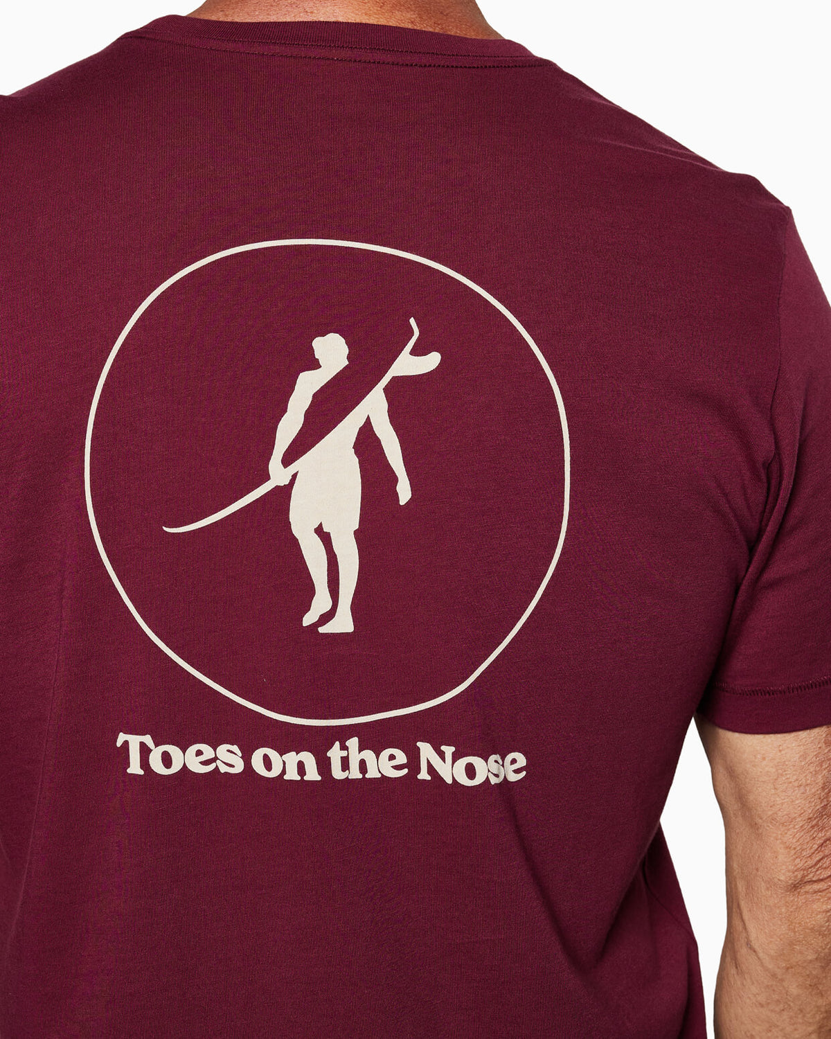 Shadow Outline | Short Sleeve T-Shirt BACK detail  #color_merlot