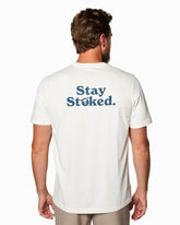 Stoked Shaka | Short Sleeve T-Shirt NATURAL back #color_natural