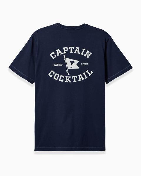 ★Sporty & Rich★ Yacht Club Logo Print Short Sleeve T-Shirt TTCC107-NVY_grande.jpg?v=