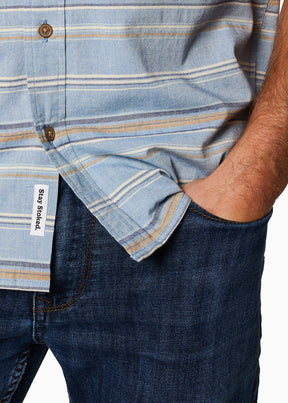Coastline Woven | Blue Multi Stripe