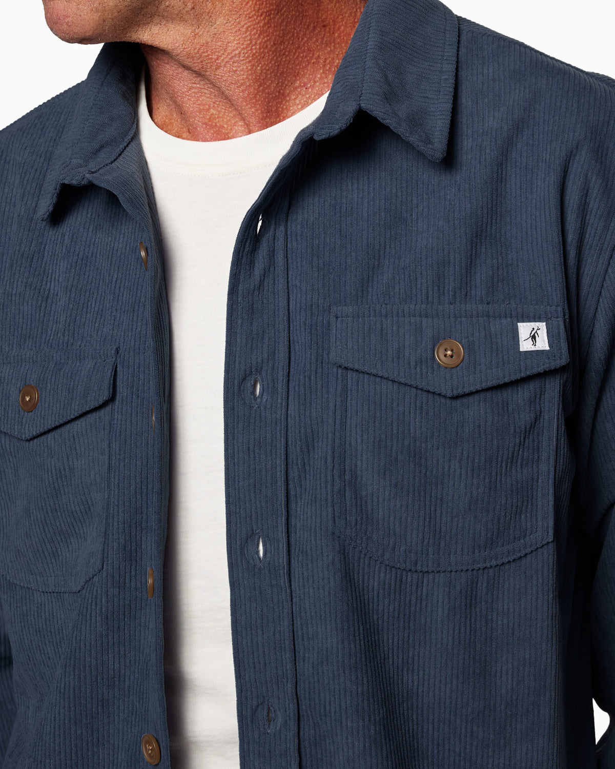 Sunridge | Corduroy Shirt NAVY detail #color_navy