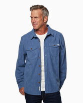Sunridge | Corduroy Shirt NAVY front #color_navy