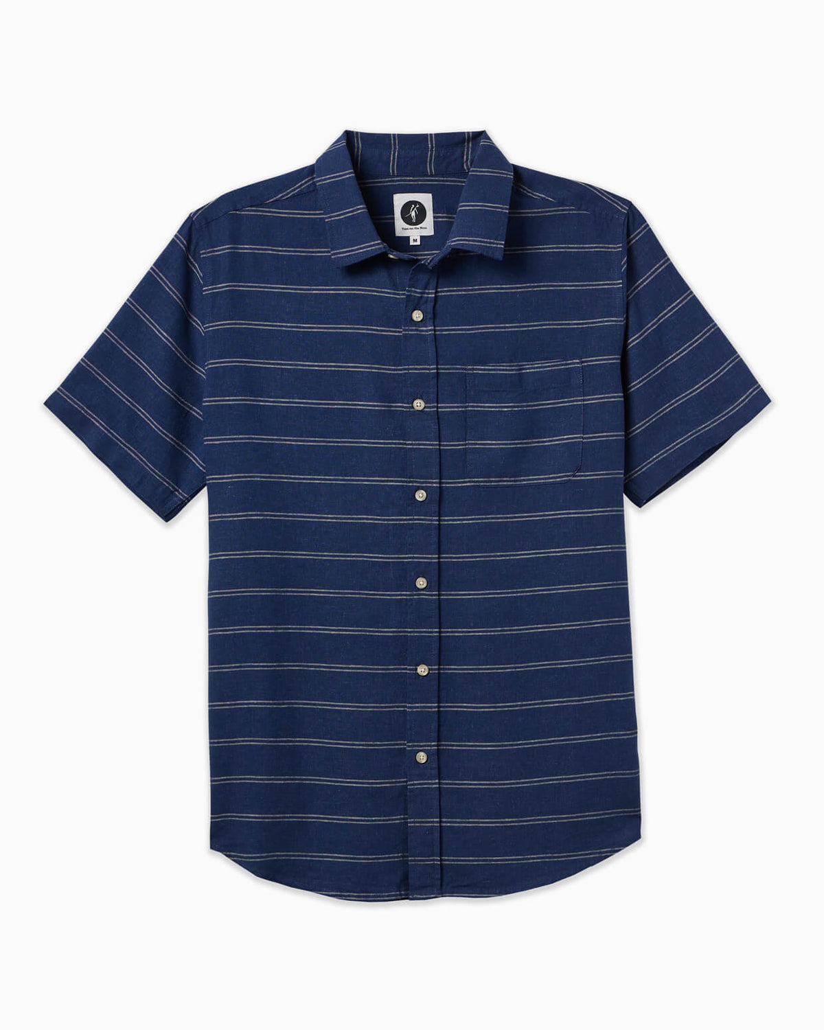 Coastline Woven | Navy Stripe FLAT #color_navy stripe