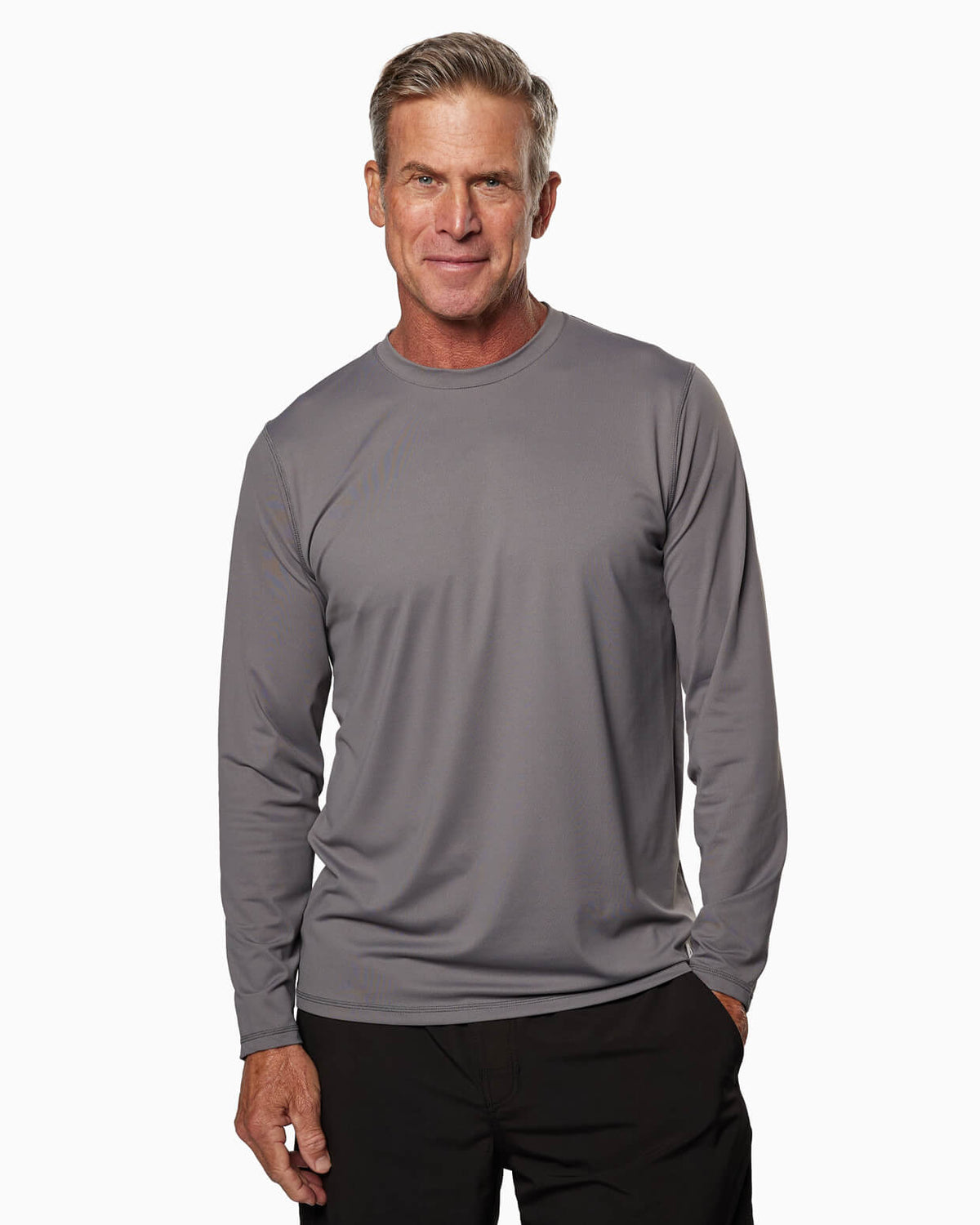 Protector Element Guard | UPF 50+ Long Sleeve UV Protective Shirt GREY  front #color_grey