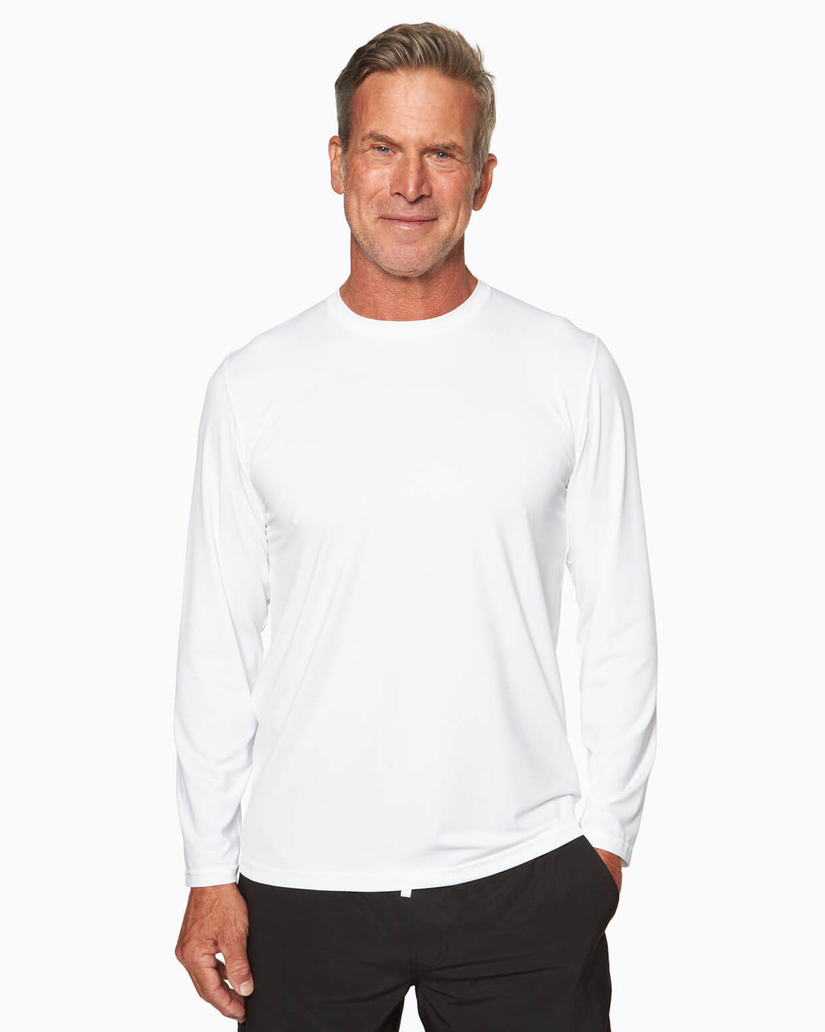 Protector Element Guard | UPF 50+ Long Sleeve UV Protective Shirt WHITE front  #color_white
