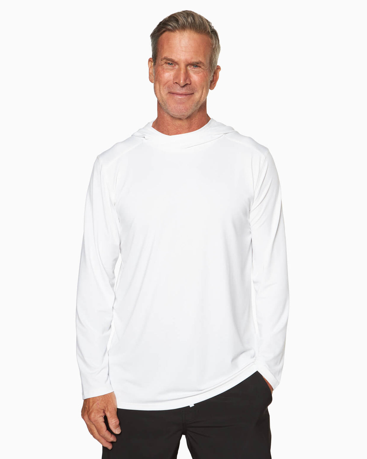 Crows Nest Element Guard | UPF 50+ Long Sleeve UV Protective Shirt WHITE front #color_white