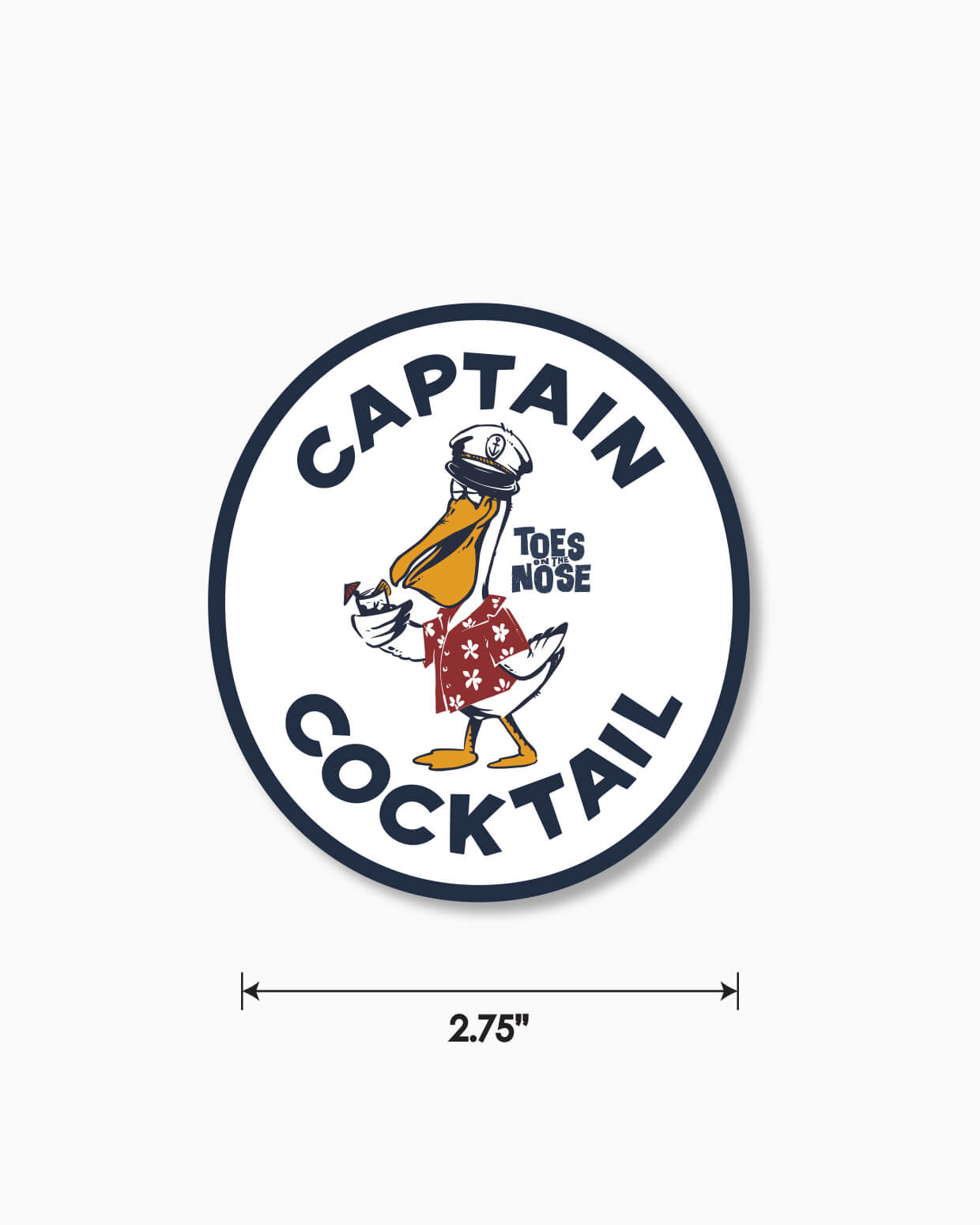 Men's Captain Cocktail Sticker | Toes on the Nose